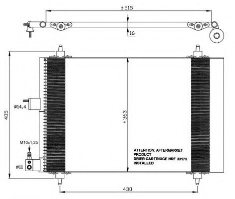 Радиатор кондиционера (конденсатор) NRF 35414