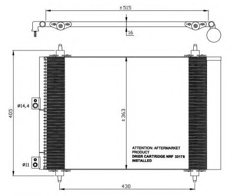Радиатор кондиционера (конденсатор) NRF 35843