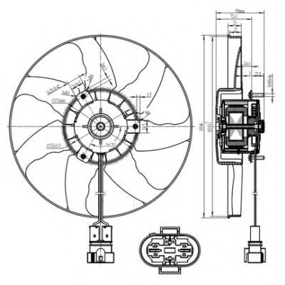 Вентилятор радиатора системы охлаждения двигателя NRF 47428