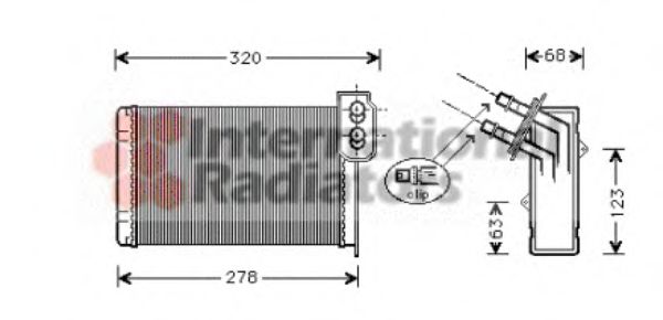 Радиатор печки салона VAN WEZEL 43006099