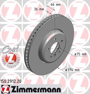 Тормозной диск ZIMMERMANN 150291220