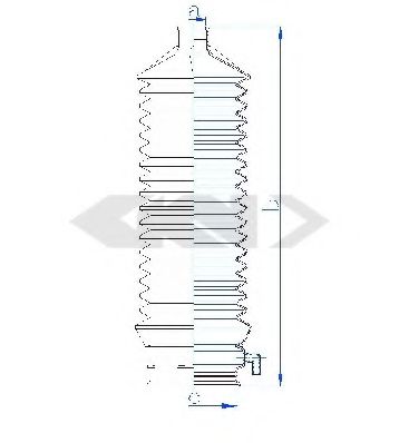 Пыльник, рулевое управление SPIDAN 84119