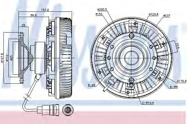 Сцепление, вентилятор радиатора Nissens 86028
