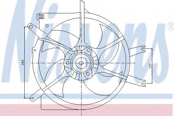 Вентилятор радиатора системы охлаждения двигателя Nissens 85043