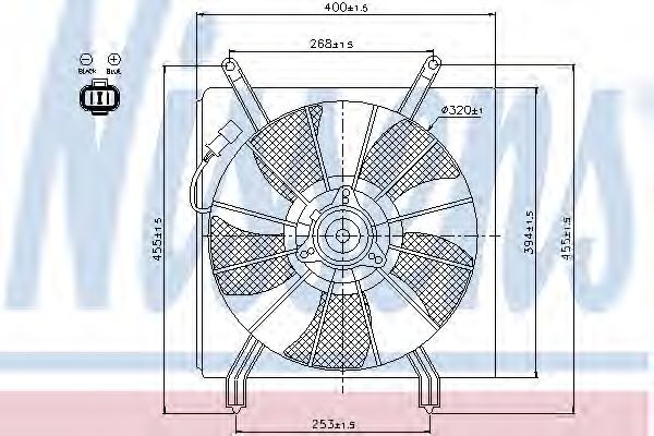 Вентилятор радиатора системы охлаждения двигателя Nissens 85048
