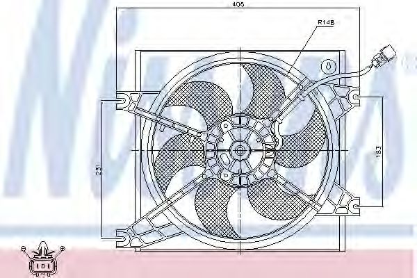 Вентилятор радиатора системы охлаждения двигателя Nissens 85085