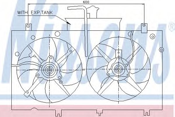Вентилятор радиатора системы охлаждения двигателя Nissens 85221