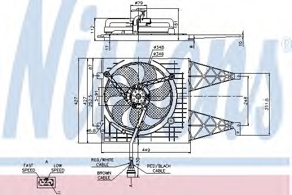 Вентилятор радиатора системы охлаждения двигателя Nissens 85249
