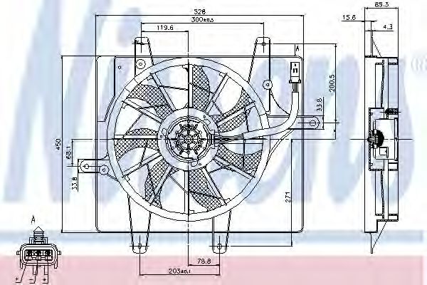 Вентилятор радиатора системы охлаждения двигателя Nissens 85289