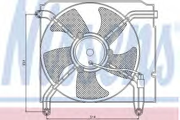 Вентилятор радиатора системы охлаждения двигателя Nissens 85349