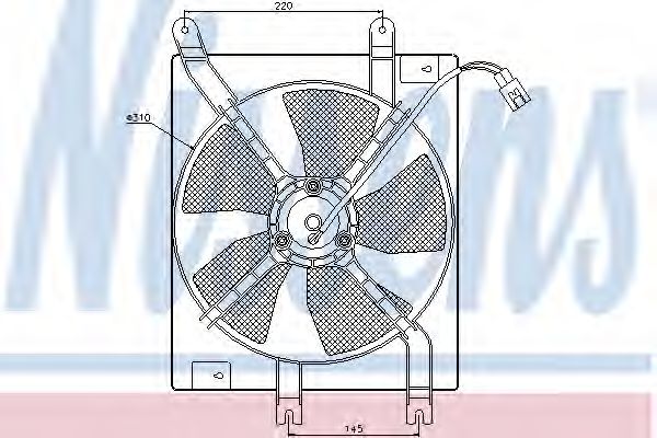 Вентилятор радиатора кондиционера Nissens 85356