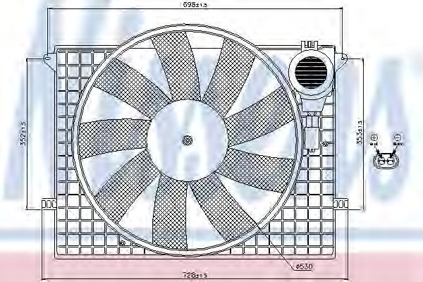 Вентилятор радиатора системы охлаждения двигателя Nissens 85401