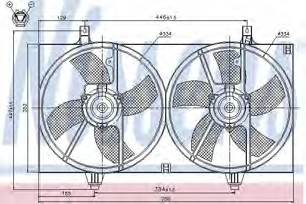 Вентилятор радиатора системы охлаждения двигателя Nissens 85526