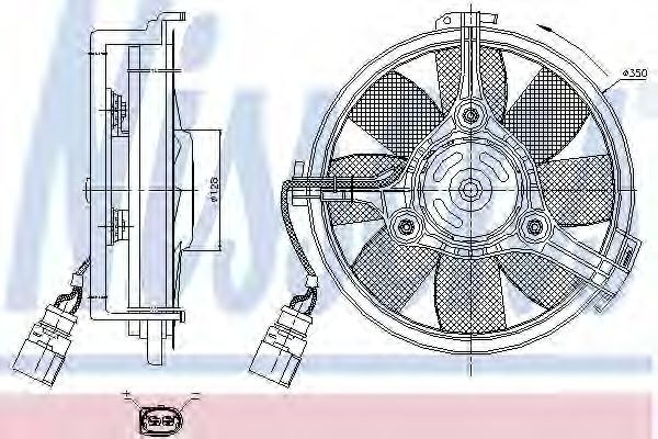 Вентилятор радиатора системы охлаждения двигателя Nissens 85547