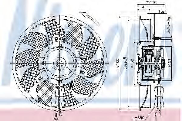 Вентилятор радиатора системы охлаждения двигателя Nissens 85548