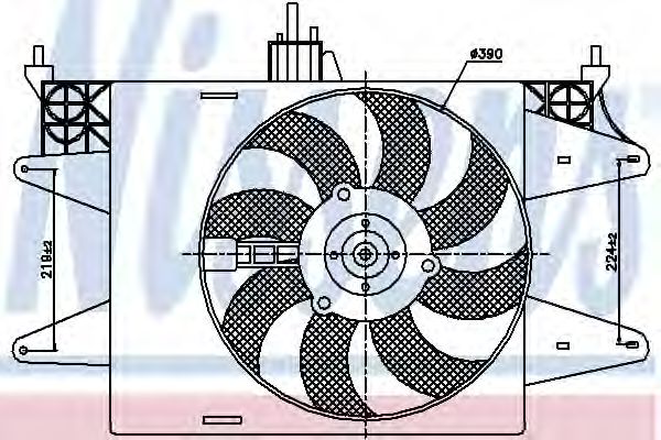 Вентилятор радиатора системы охлаждения двигателя Nissens 85572