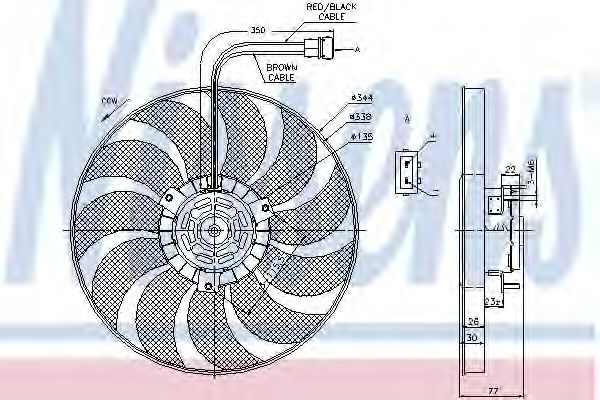 Вентилятор радиатора системы охлаждения двигателя Nissens 85676