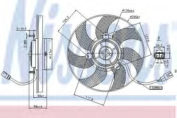 Вентилятор радиатора системы охлаждения двигателя Nissens 85680