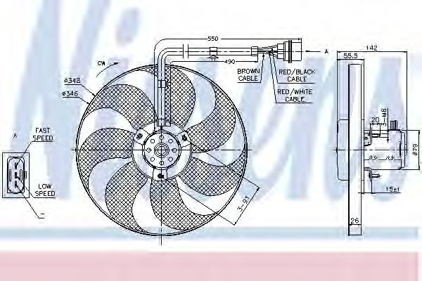Вентилятор радиатора системы охлаждения двигателя Nissens 85683