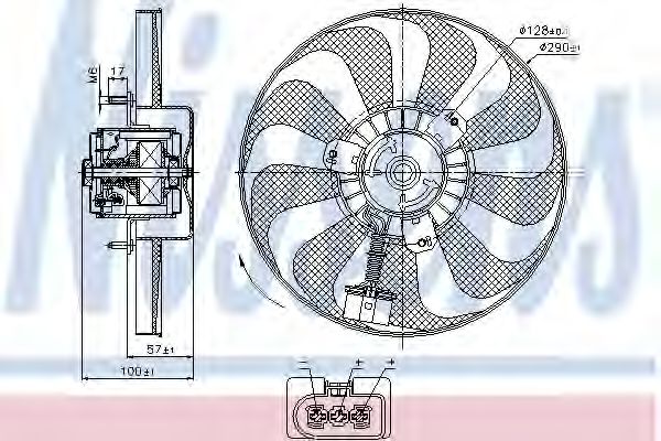 Вентилятор радиатора системы охлаждения двигателя Nissens 85684