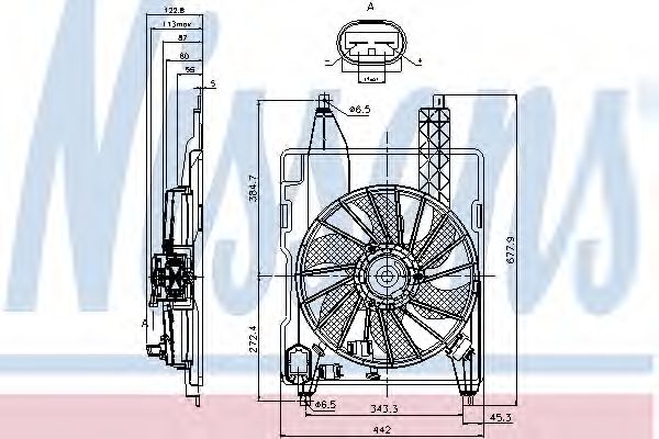 Вентилятор радиатора системы охлаждения двигателя Nissens 85706