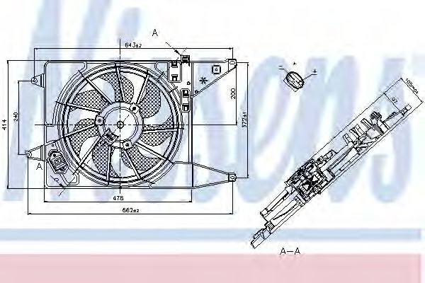 Вентилятор радиатора системы охлаждения двигателя Nissens 85710