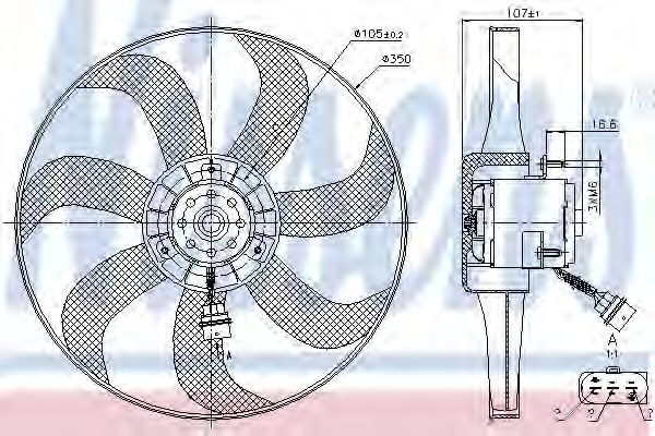 Вентилятор радиатора системы охлаждения двигателя Nissens 85725
