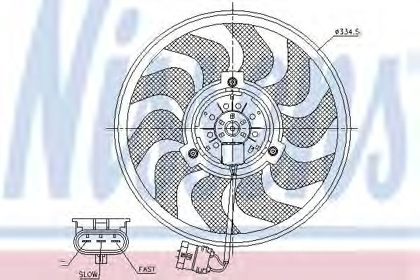 Вентилятор радиатора системы охлаждения двигателя Nissens 85755