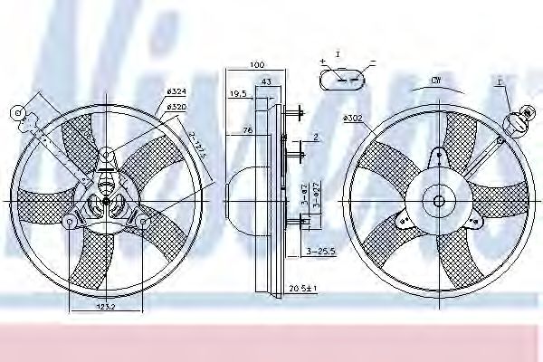 Вентилятор радиатора системы охлаждения двигателя Nissens 85759