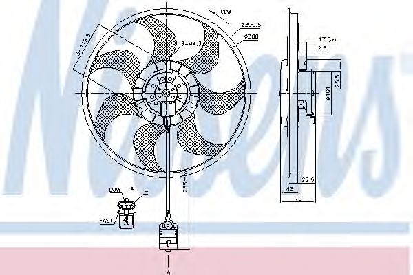 Вентилятор радиатора системы охлаждения двигателя Nissens 85777