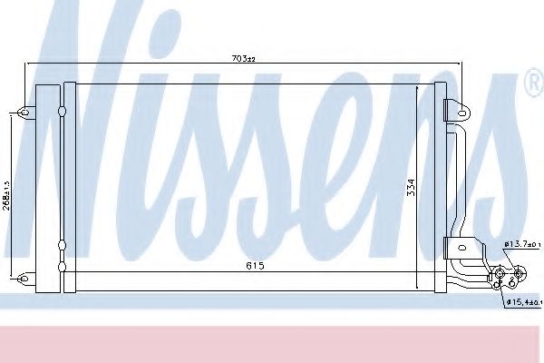 Радиатор кондиционера (конденсатор) Nissens 940093