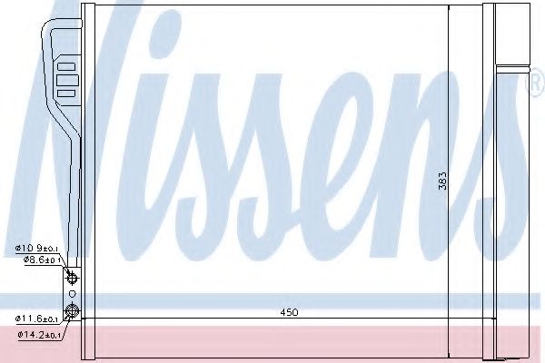 Радиатор кондиционера (конденсатор) Nissens 940185