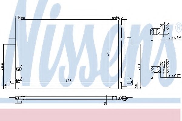 Радиатор кондиционера (конденсатор) Nissens 940225