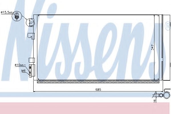 Радиатор кондиционера (конденсатор) Nissens 940259