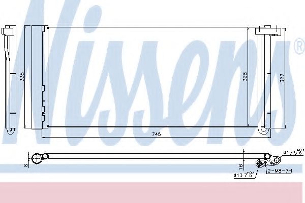 Радиатор кондиционера (конденсатор) Nissens 940358