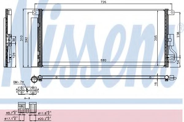 Радиатор кондиционера (конденсатор) Nissens 940390