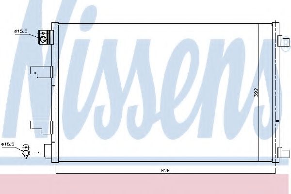 Радиатор кондиционера (конденсатор) Nissens 940402