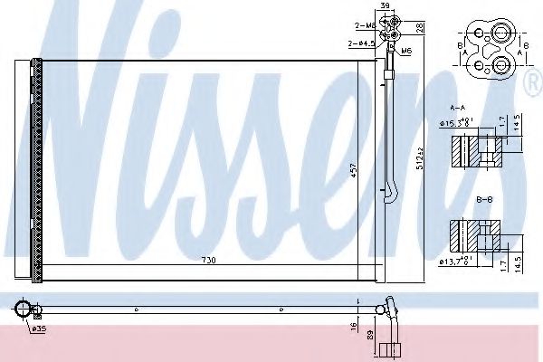 Радиатор кондиционера (конденсатор) Nissens 940415