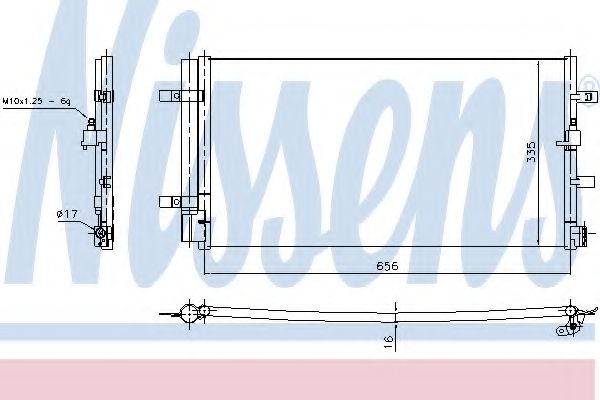 Радиатор кондиционера (конденсатор) Nissens 940430