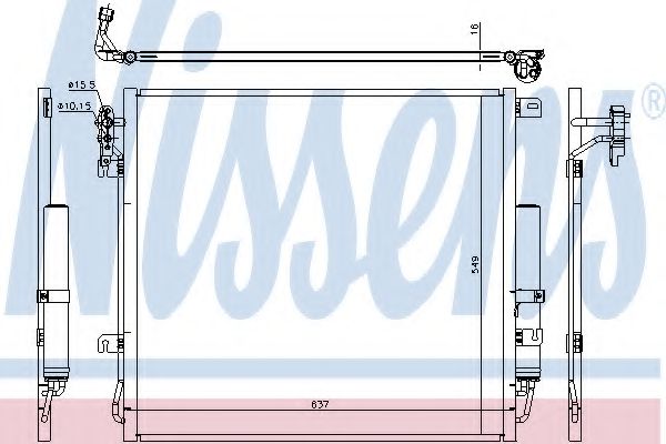 Радиатор кондиционера (конденсатор) Nissens 940485