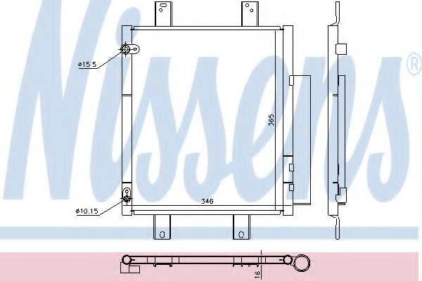 Радиатор кондиционера (конденсатор) Nissens 940612