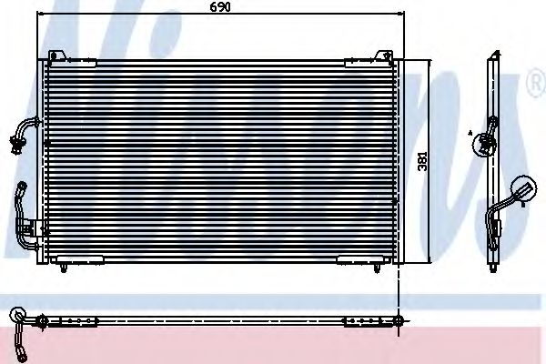 Радиатор кондиционера (конденсатор) Nissens 94224