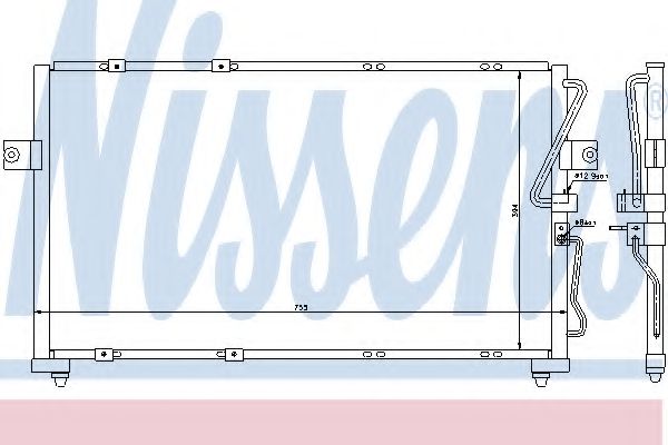 Радиатор кондиционера (конденсатор) Nissens 94418