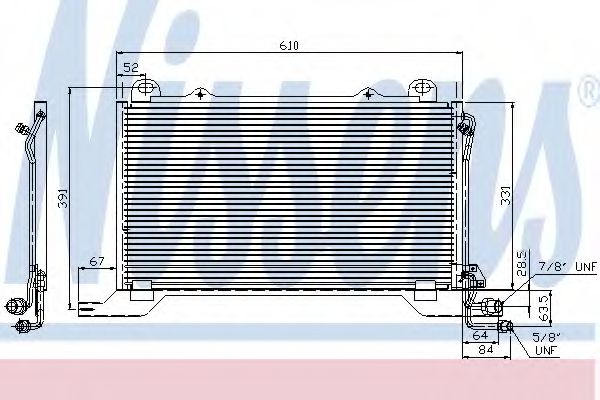 Радиатор кондиционера (конденсатор) Nissens 94425