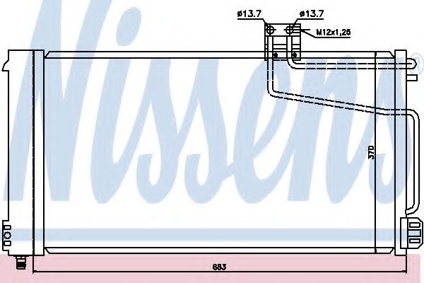 Радиатор кондиционера (конденсатор) Nissens 94544