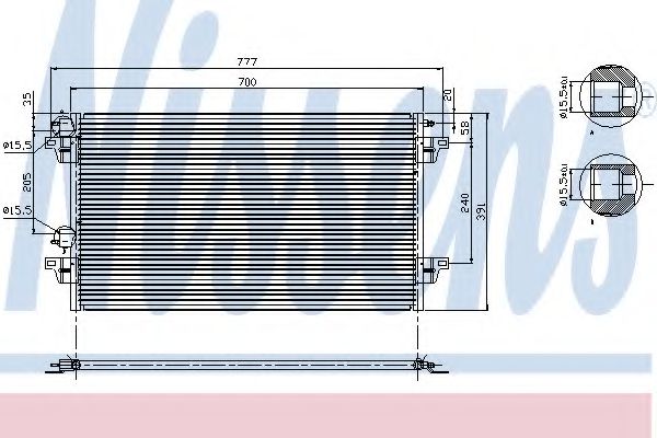 Радиатор кондиционера (конденсатор) Nissens 94856
