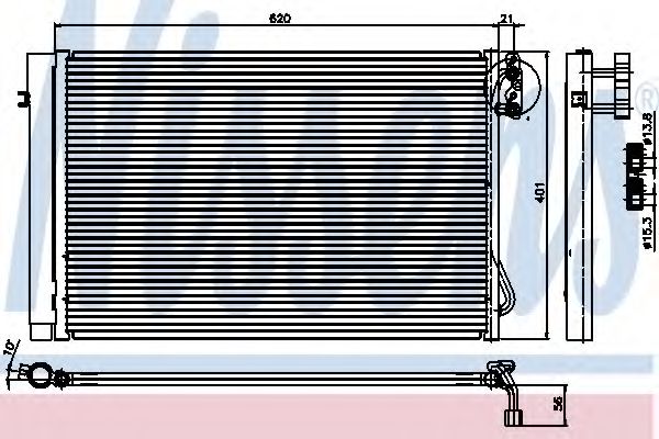 Радиатор кондиционера (конденсатор) Nissens 94872