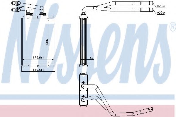 Радиатор печки салона Nissens 73990