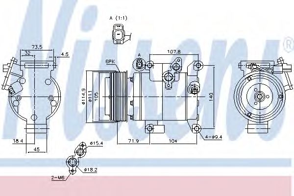 Компрессор кондиционера Nissens 890045