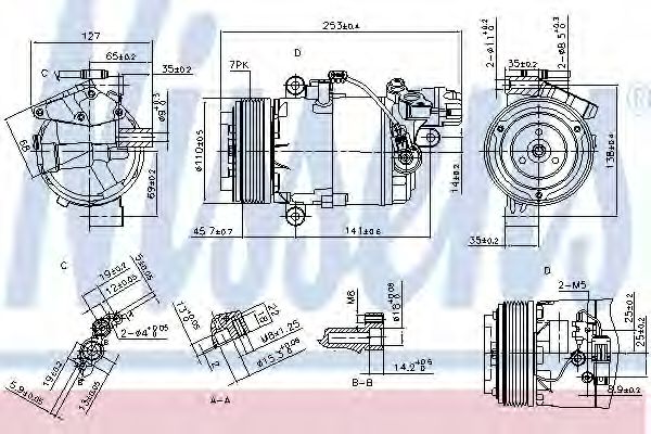 Компрессор кондиционера Nissens 890071